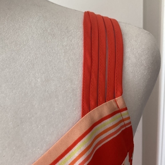 LC LAUREN Conrad large camisole blouse floral orange white - Picture 4 of 11